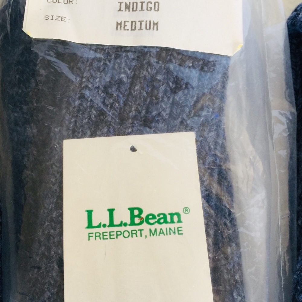 L.L. Bean stretch wool socks Indigo SZ 9-11 NEW - Picture 8 of 8